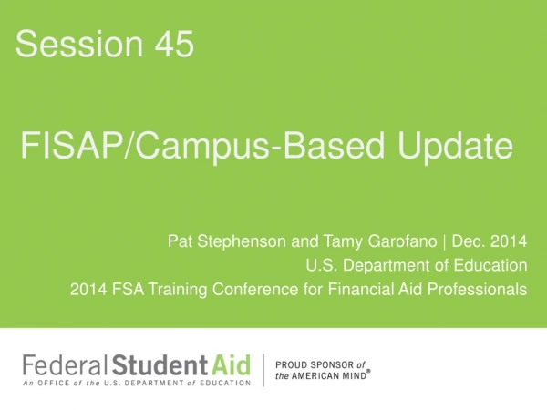 FISAP/Campus-Based Update