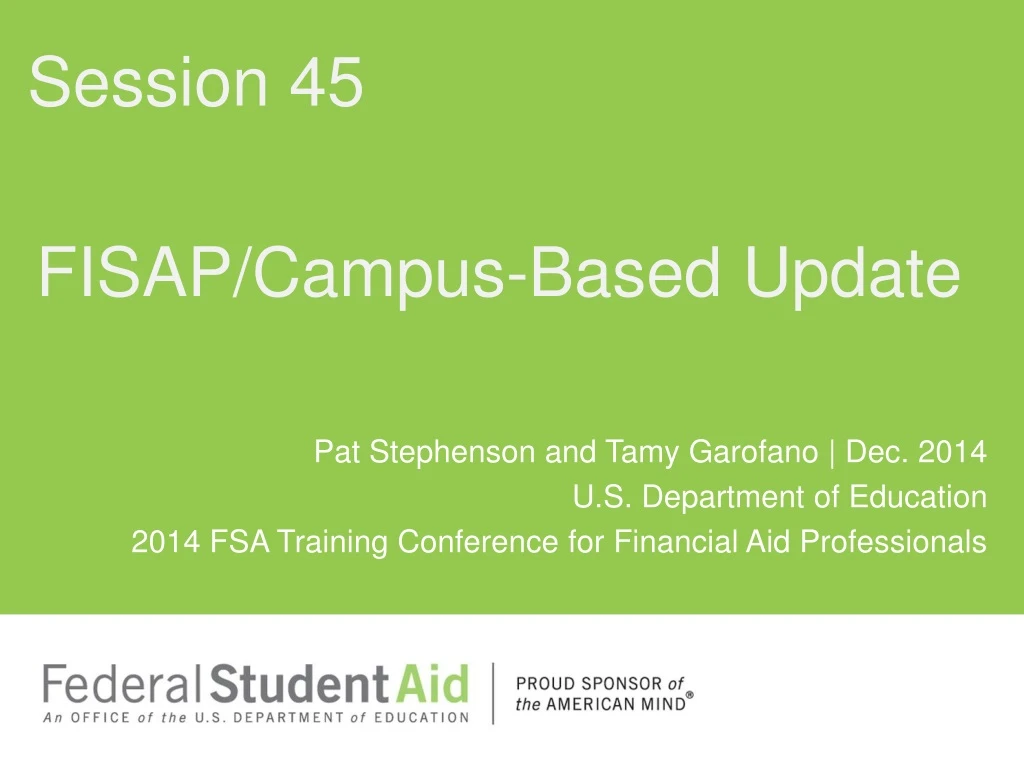 fisap campus based update