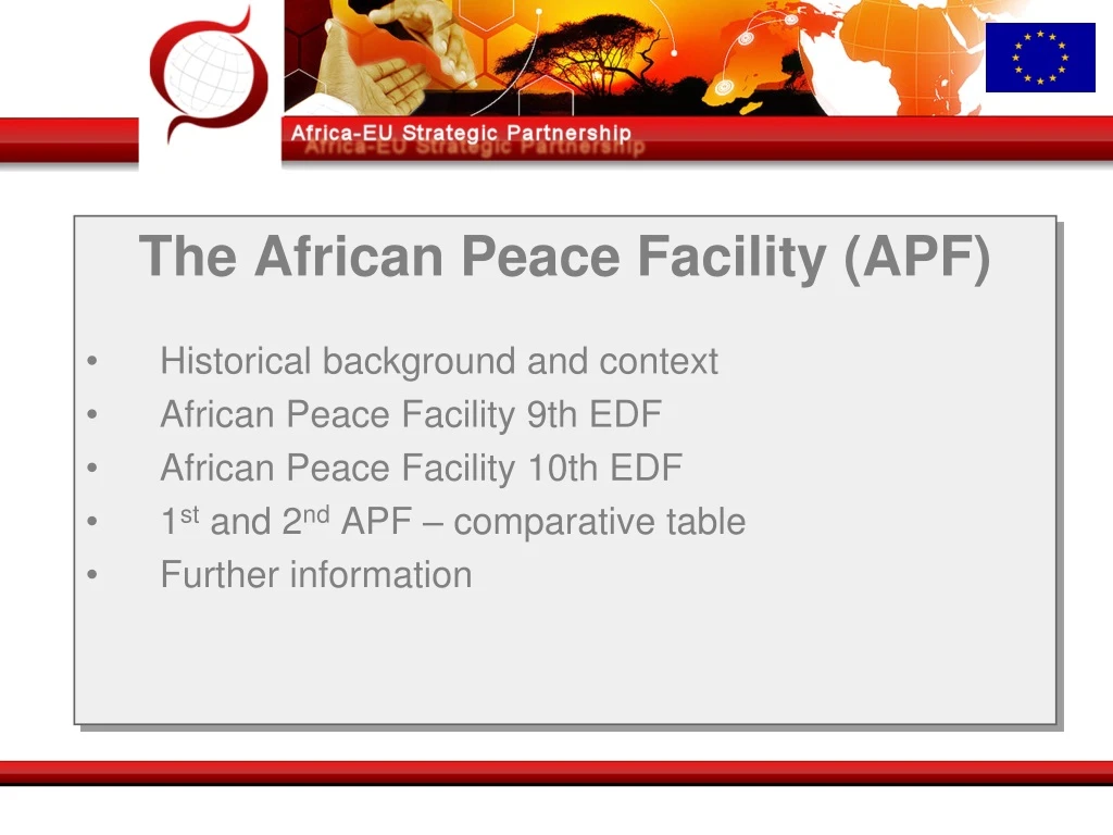the african peace facility apf historical