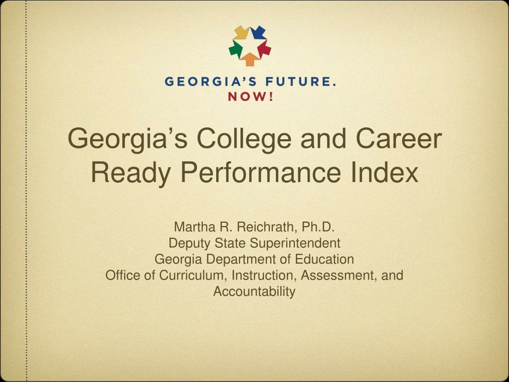 georgia s college and career ready performance index