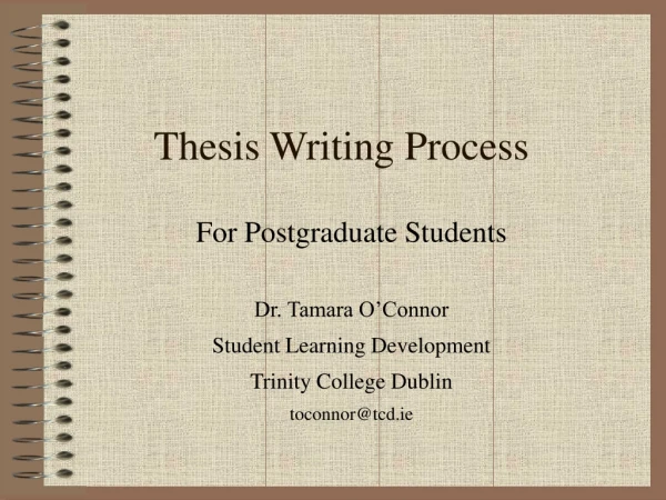 Thesis Writing Process