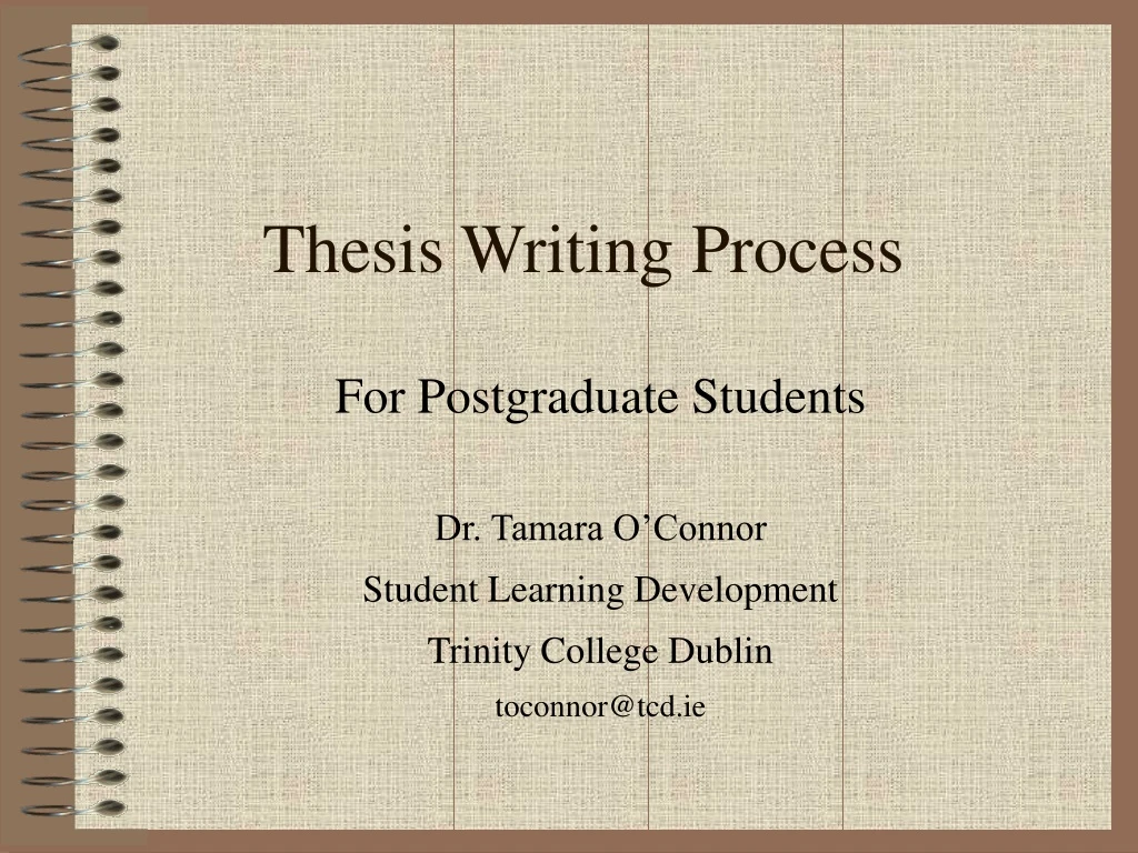 thesis writing process