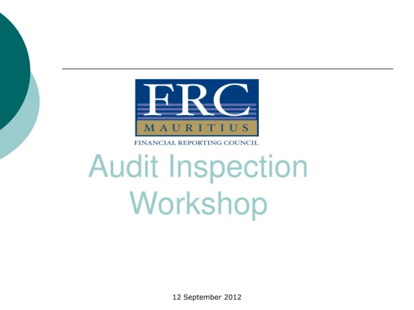 Audit Inspection Workshop