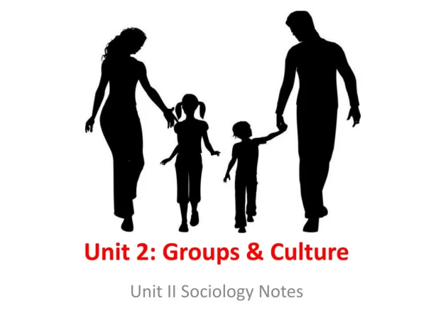 Unit 2: Groups &amp; Culture