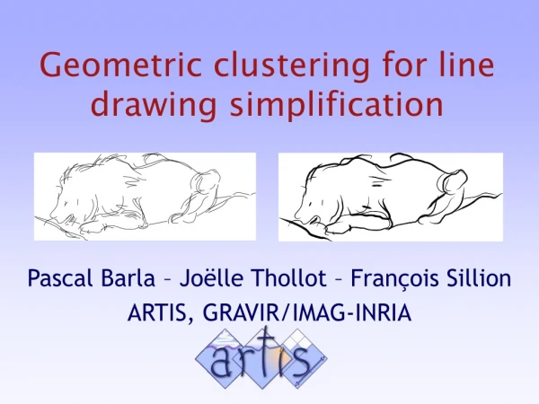 Geometric clustering for line drawing simplification