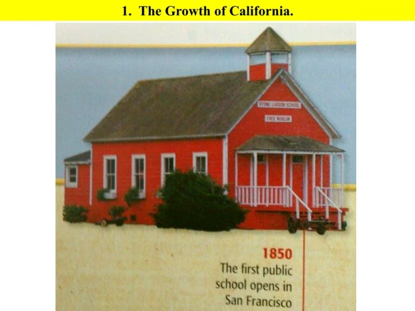 1.  The Growth of California.