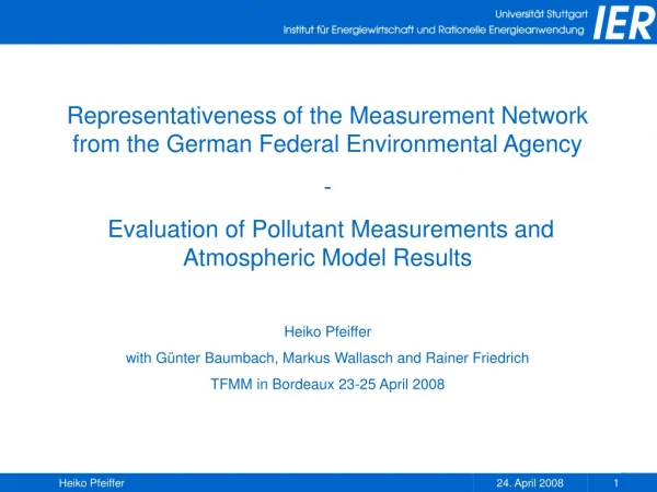 Representativeness of the Measurement Network from the German Federal Environmental Agency  -