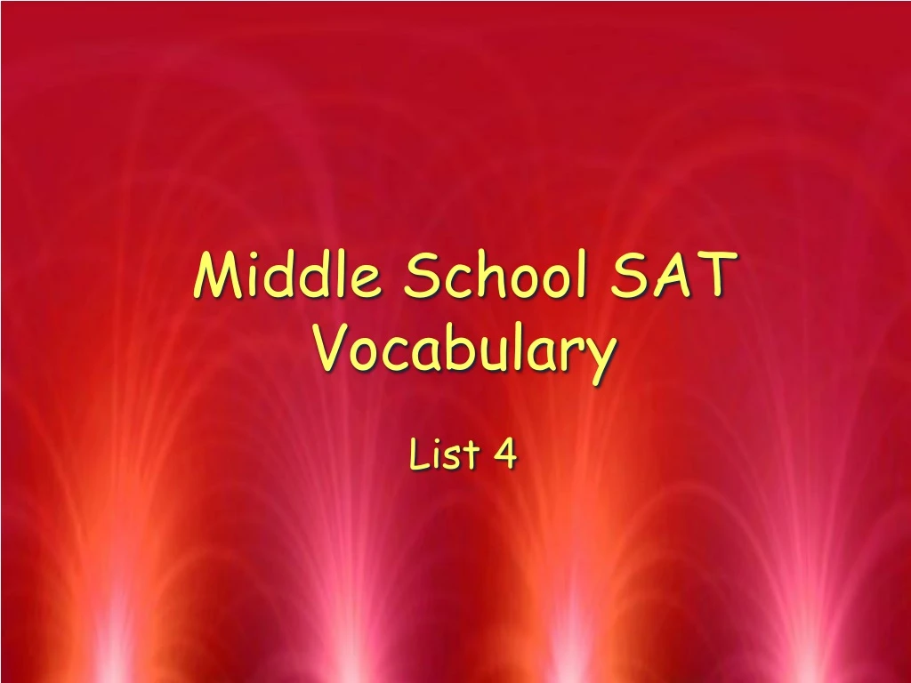 middle school sat vocabulary