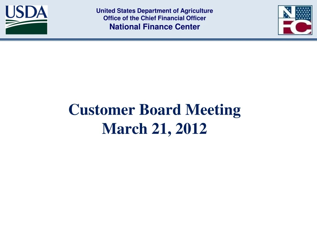 customer board meeting march 21 2012