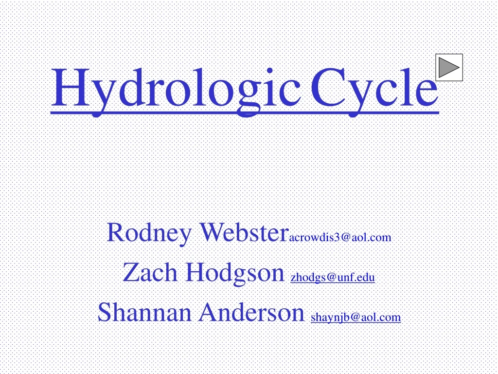 hydrologic cycle