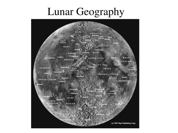 Lunar Geography