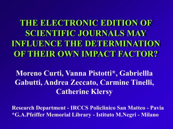 Research Department - IRCCS Policlinico San Matteo - Pavia