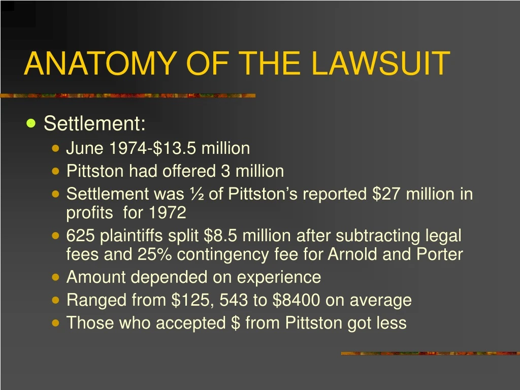 anatomy of the lawsuit