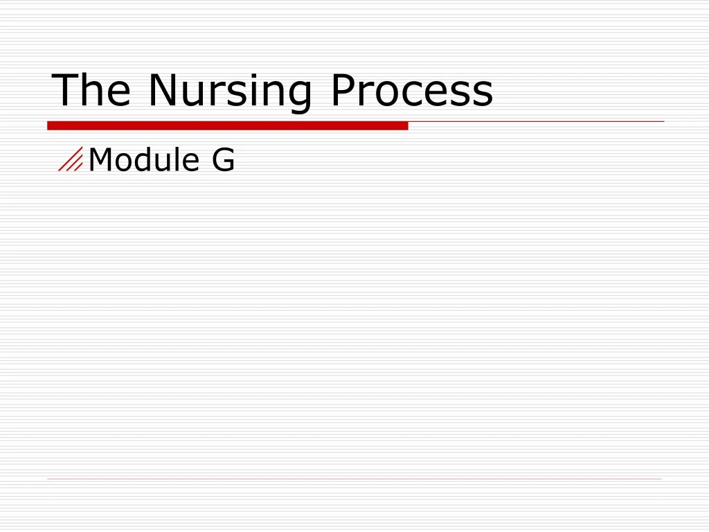 the nursing process