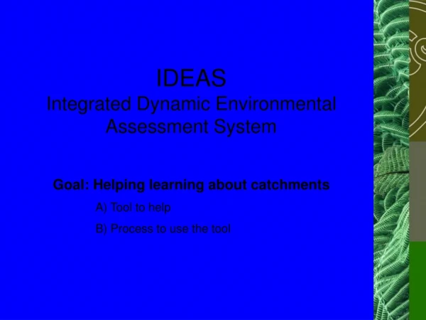 IDEAS Integrated Dynamic Environmental Assessment System