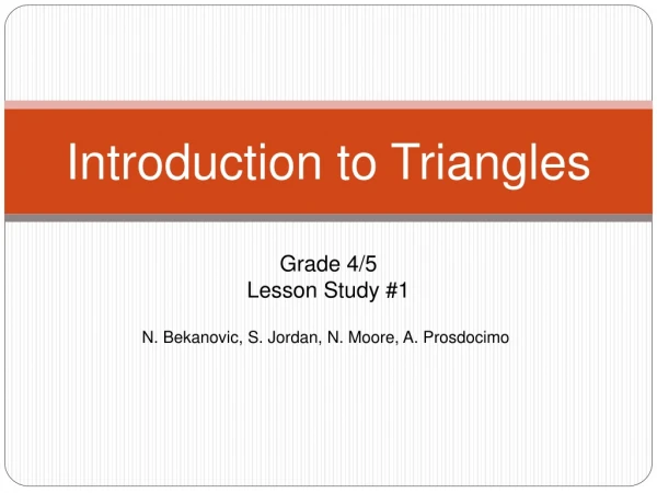 Introduction to Triangles