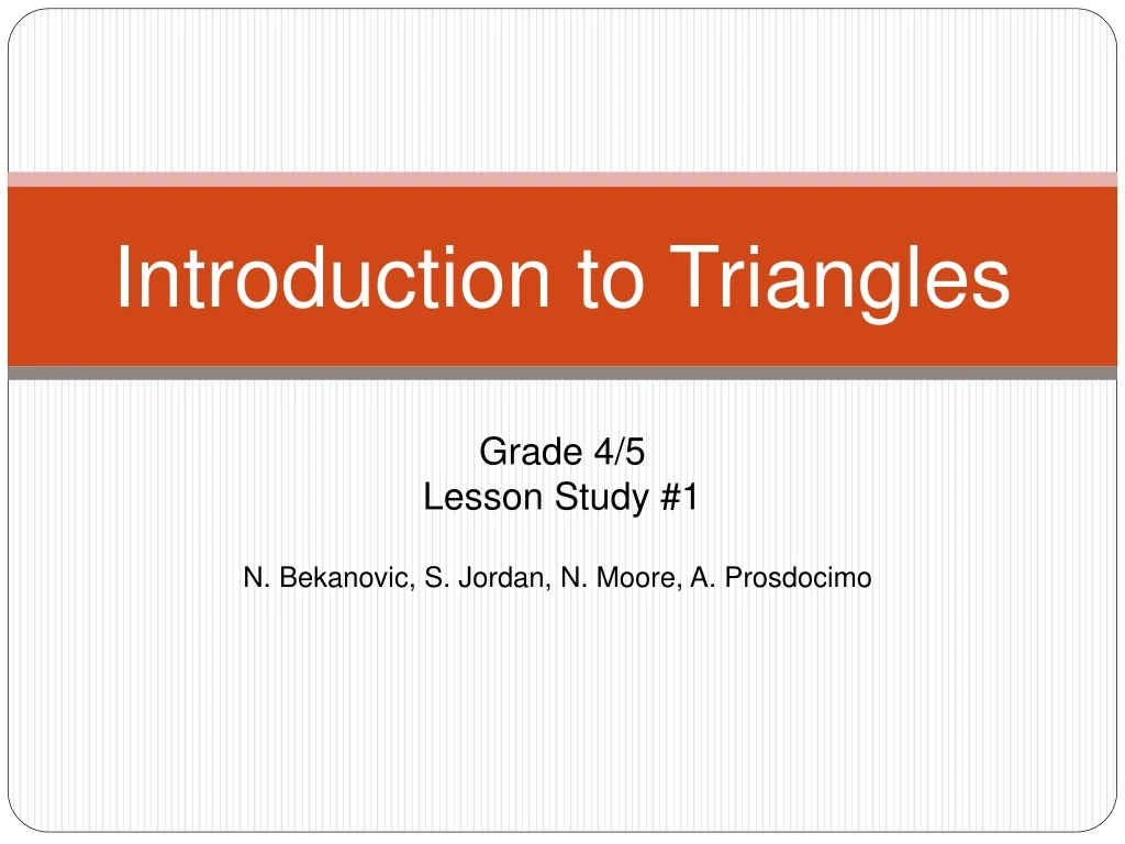 introduction to triangles
