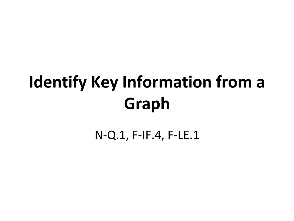 identify key information from a graph