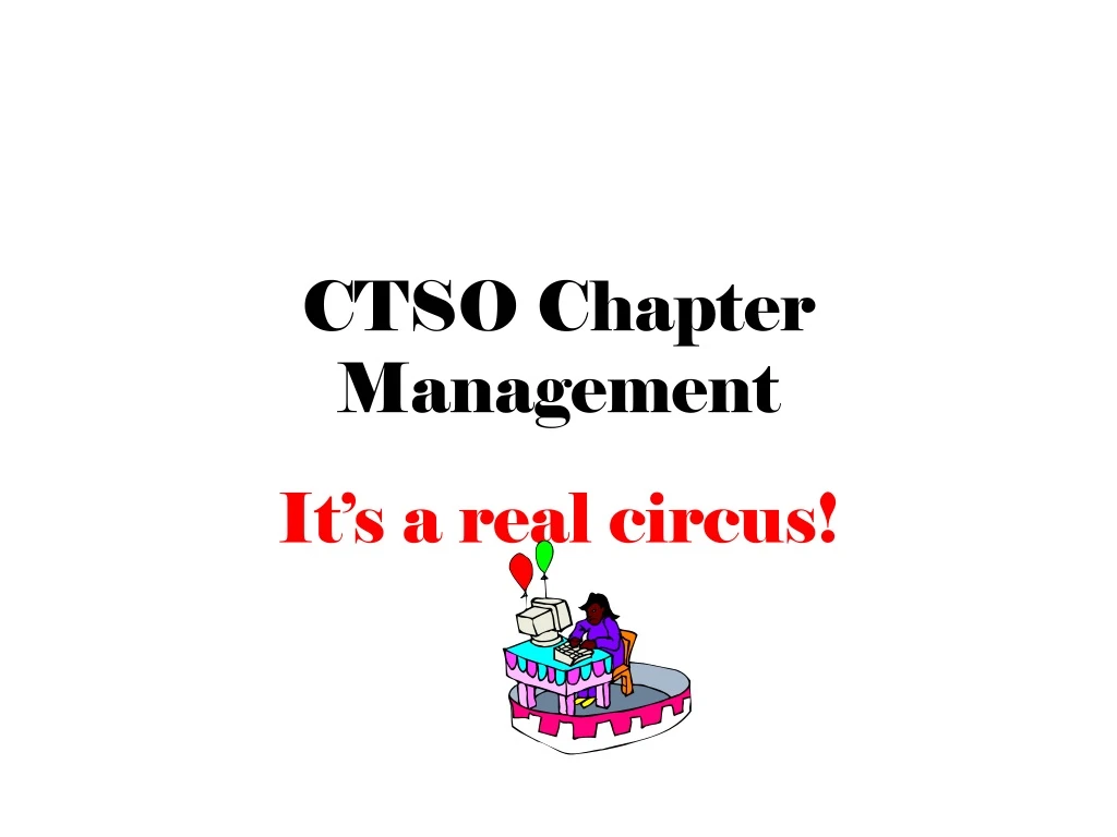 ctso chapter management