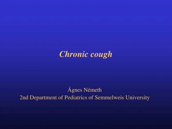 Chronic cough