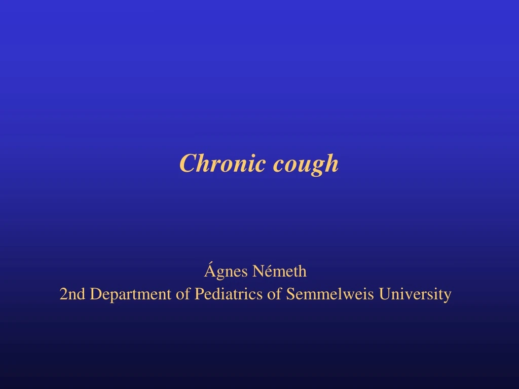 chronic cough