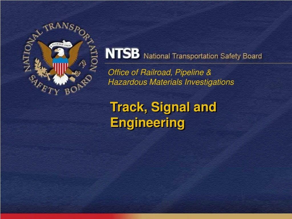 track signal and engineering