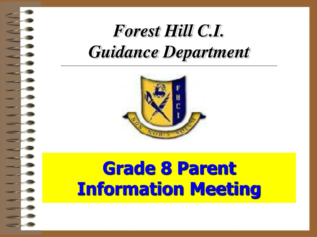 forest hill c i guidance department