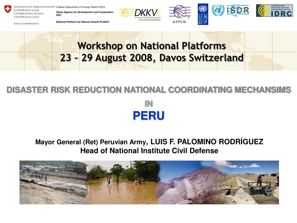 disaster risk reduction national coordinating
