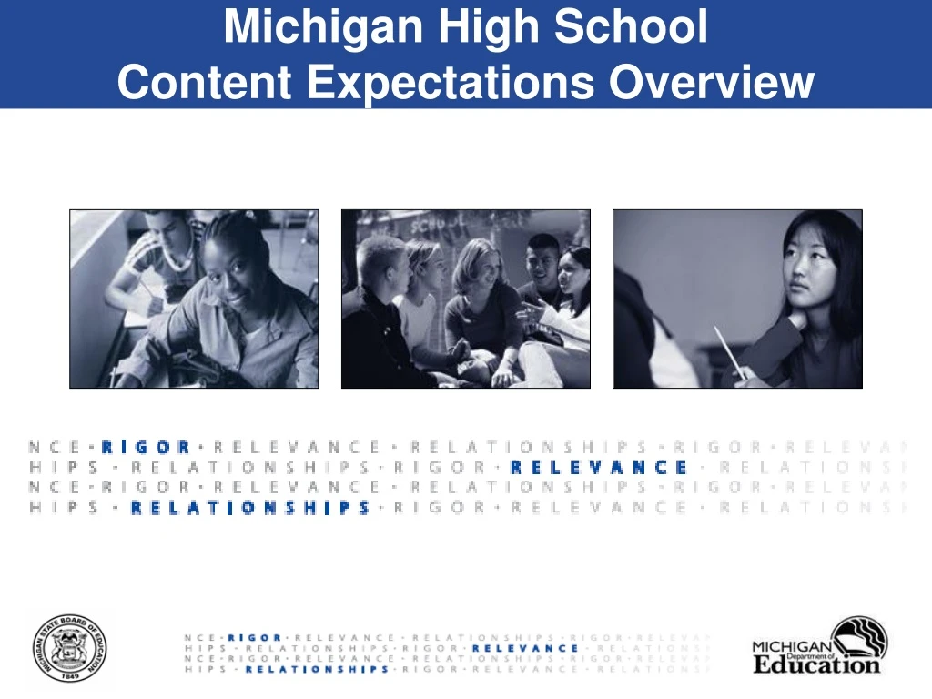 michigan high school content expectations overview