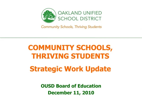 OUSD Board of Education December 11, 2010