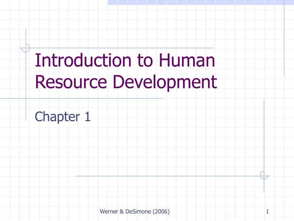 introduction to human resource development