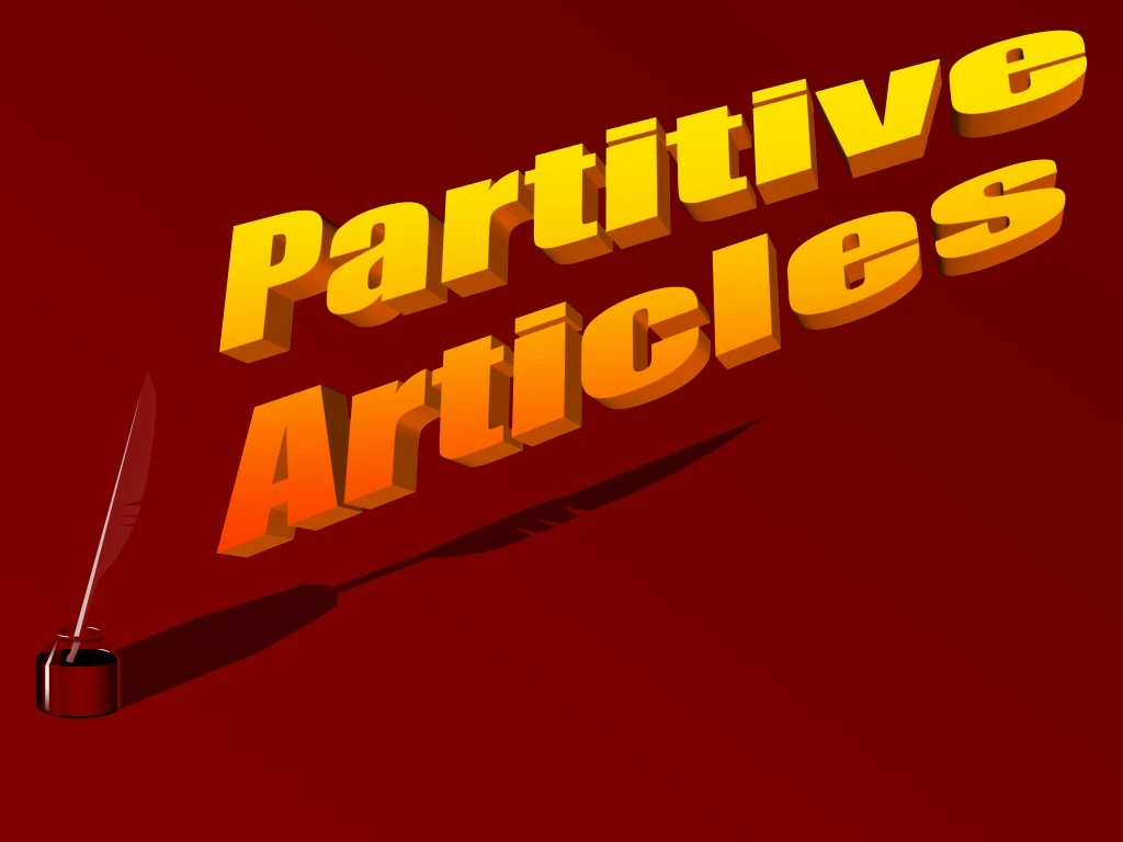 partitive articles