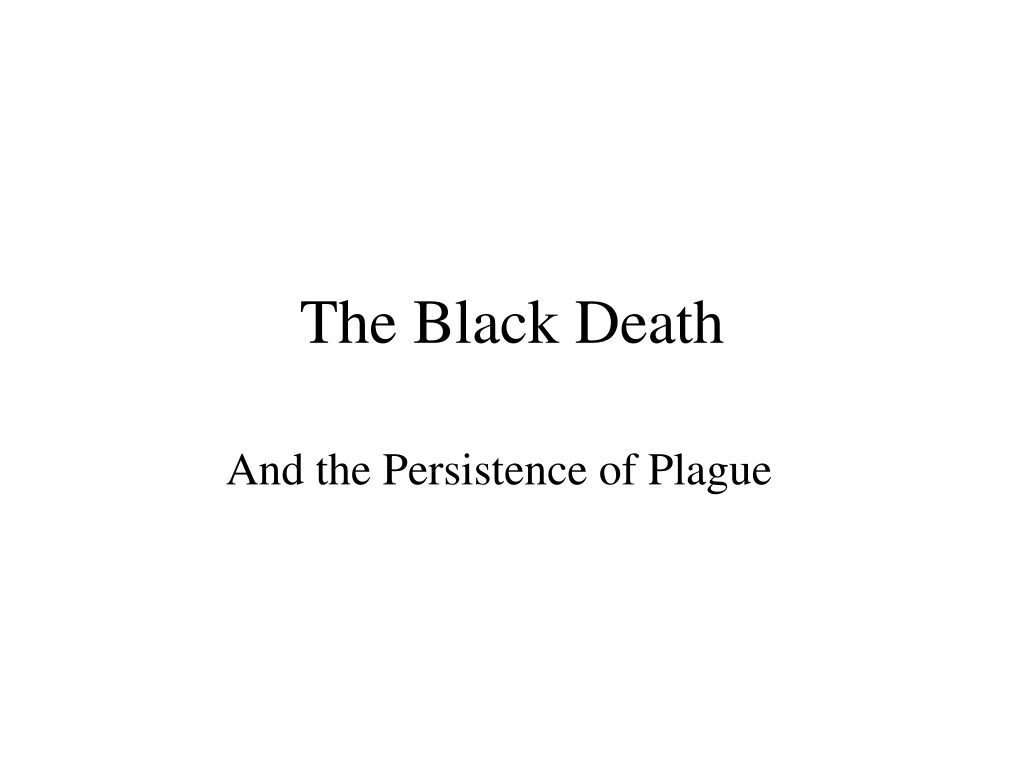 the black death