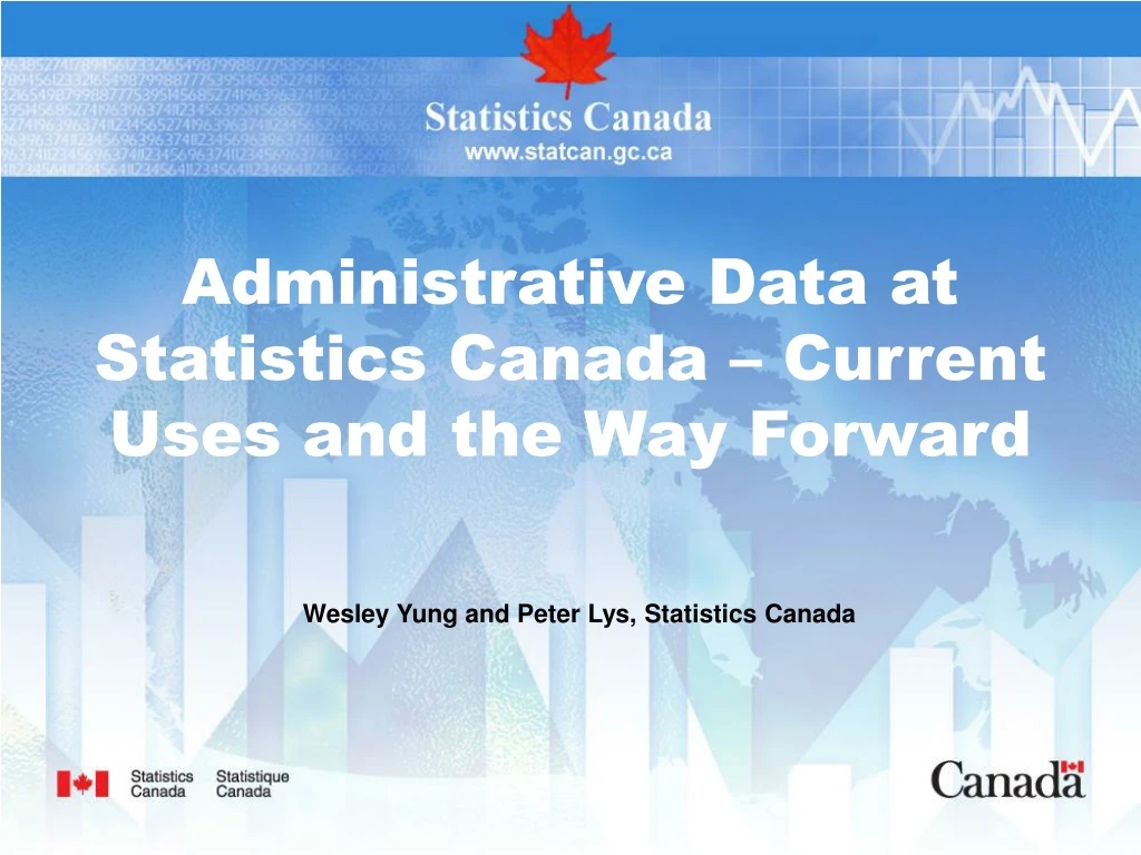 administrative data at statistics canada current