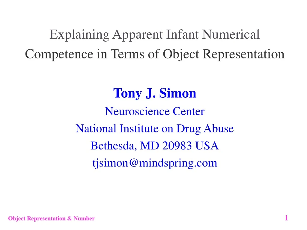 explaining apparent infant numerical competence