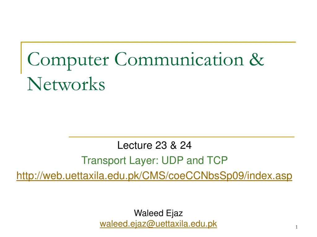 computer communication networks