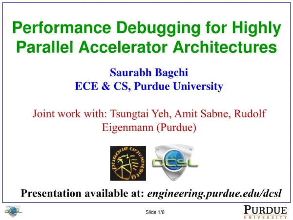 Performance Debugging for Highly Parallel Accelerator Architectures