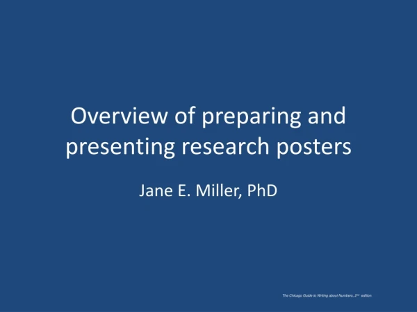 Overview of preparing and presenting research posters