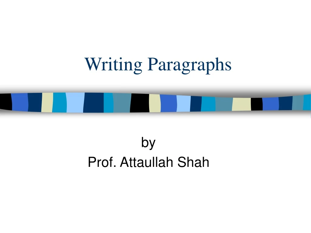 writing paragraphs