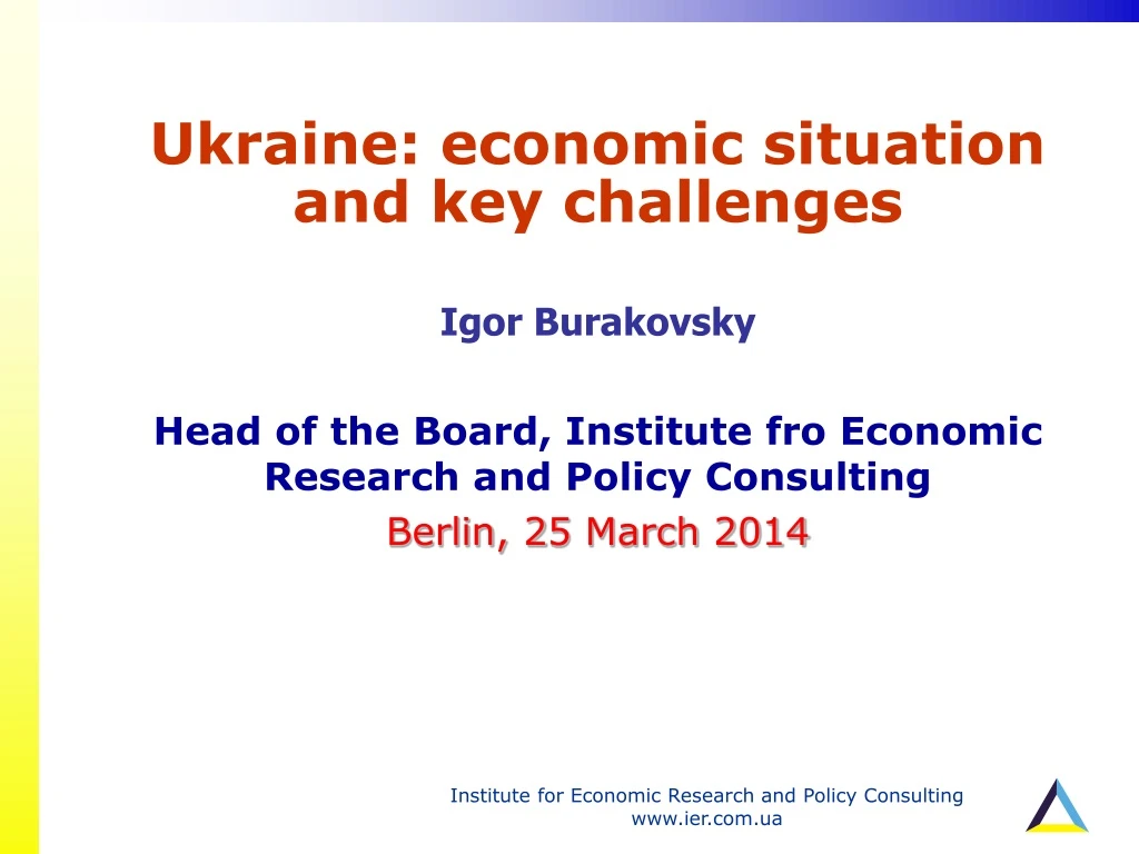 ukraine economic situation and key challenges