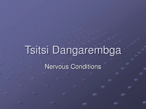 Tsitsi Dangarembga