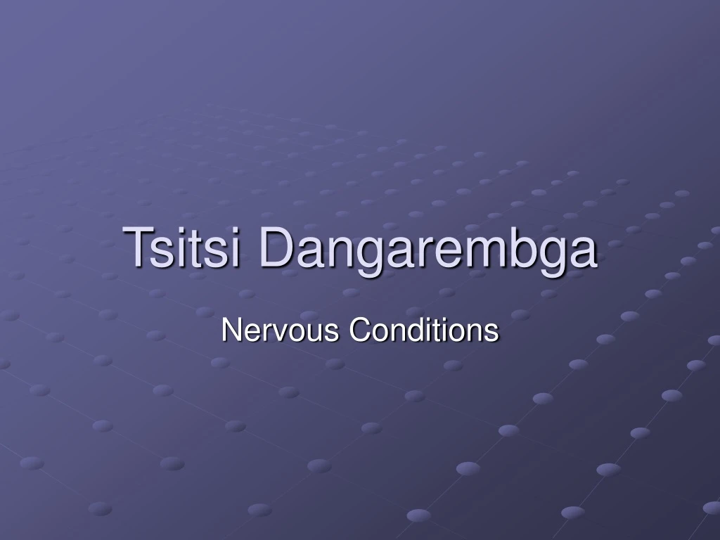 tsitsi dangarembga