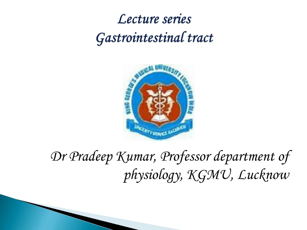 lecture series gastrointestinal tract