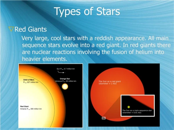 Types of Stars