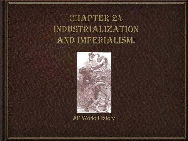 Chapter 24 Industrialization  and Imperialism: