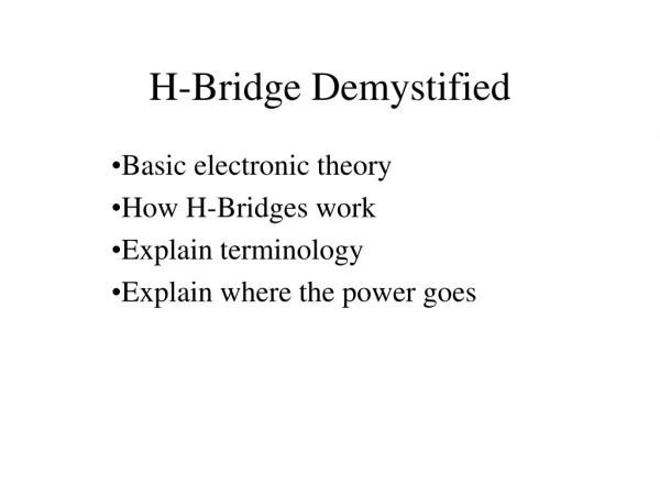 H-Bridge Demystified