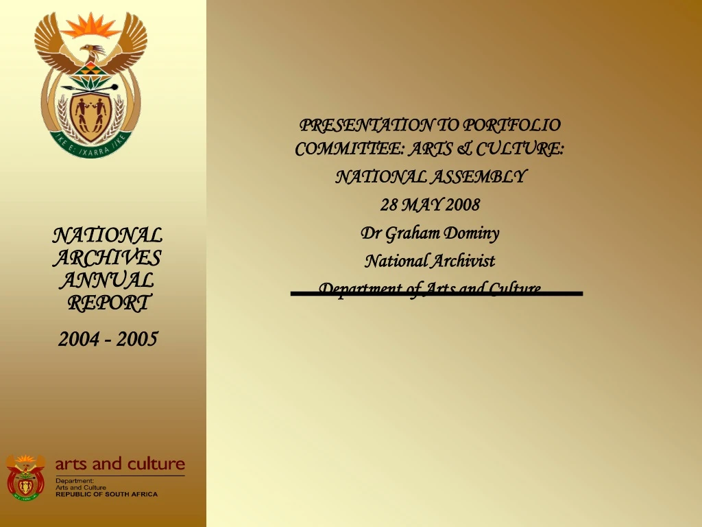 national archives annual report 2004 2005