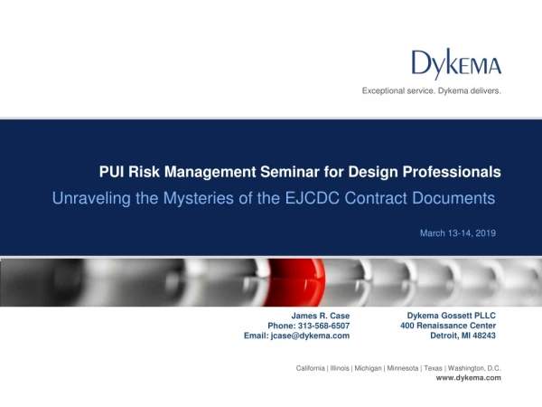 PUI Risk Management Seminar for Design Professionals