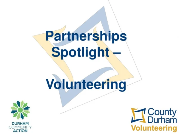 Partnerships Spotlight – Volunteering