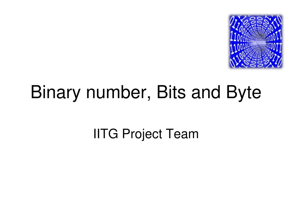 binary number bits and byte